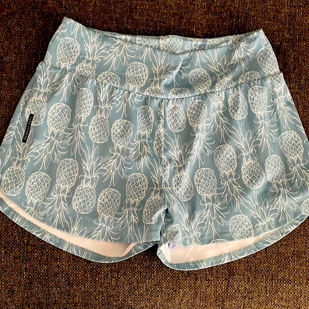 Dusty Blue Pineapple Runners Love Fitness Apparel XL New without tags unworn